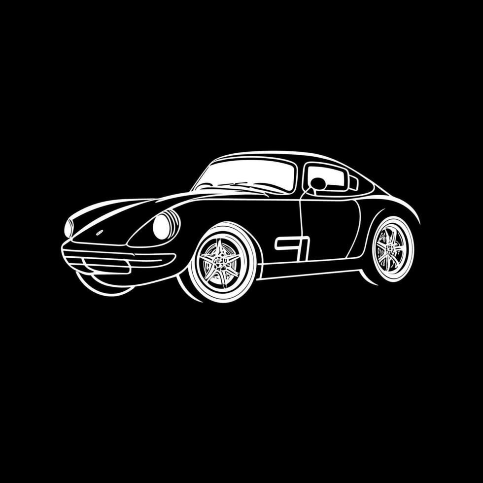 coche vector icono aislado lado vista, logo