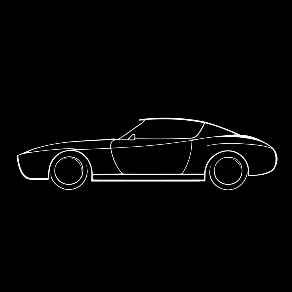 coche vector icono aislado lado vista, logo