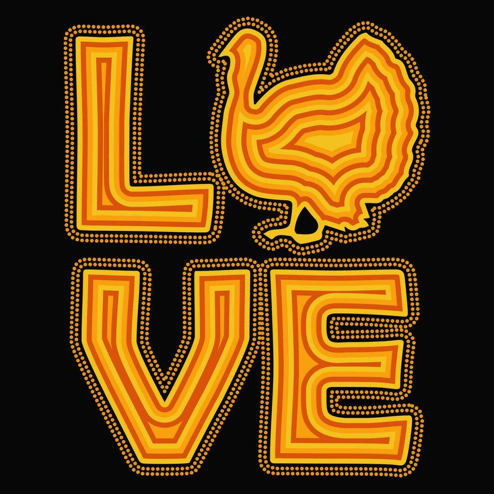 Love Thanksgiving t shirt design vector