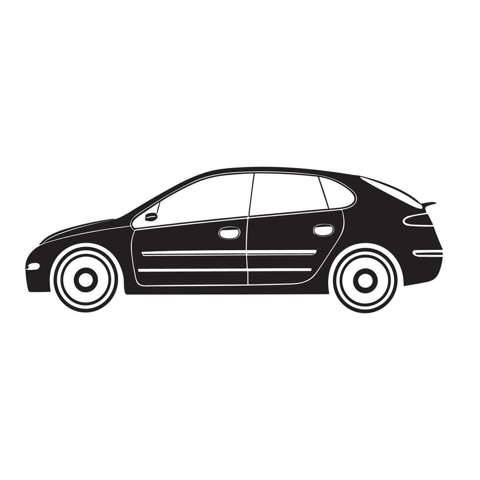 Car vector icon isolated side view, logo