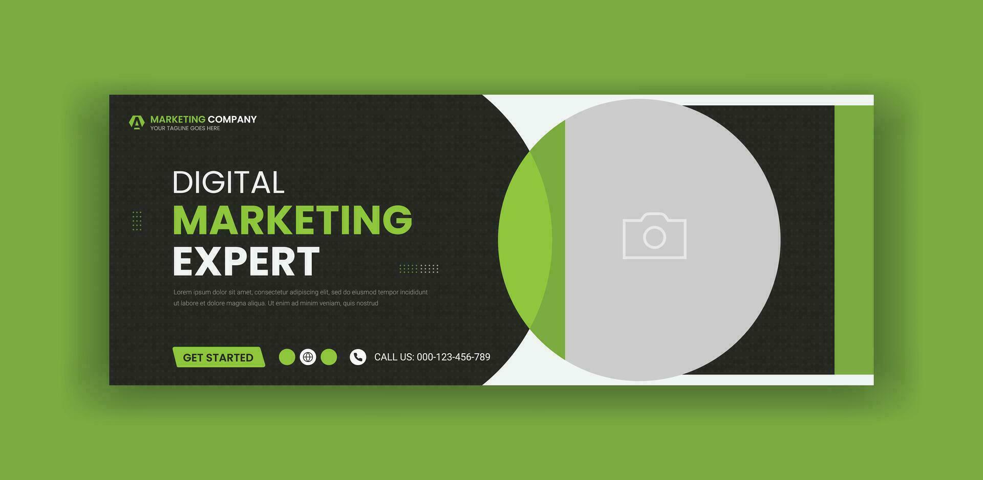 Digital Marketing Agency Social Media Cover Banner Template vector