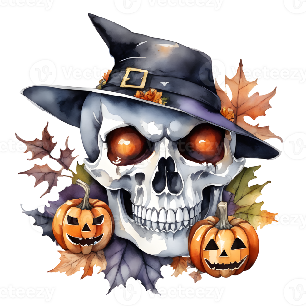 Happy Halloween Day Clipart, Halloween Day composition, Generative AI png