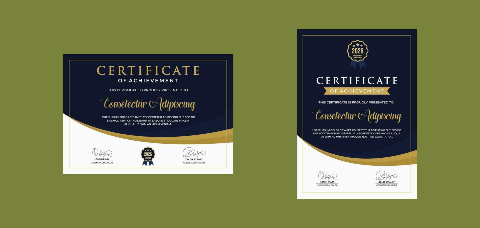 certificate template for business corporate online education vector