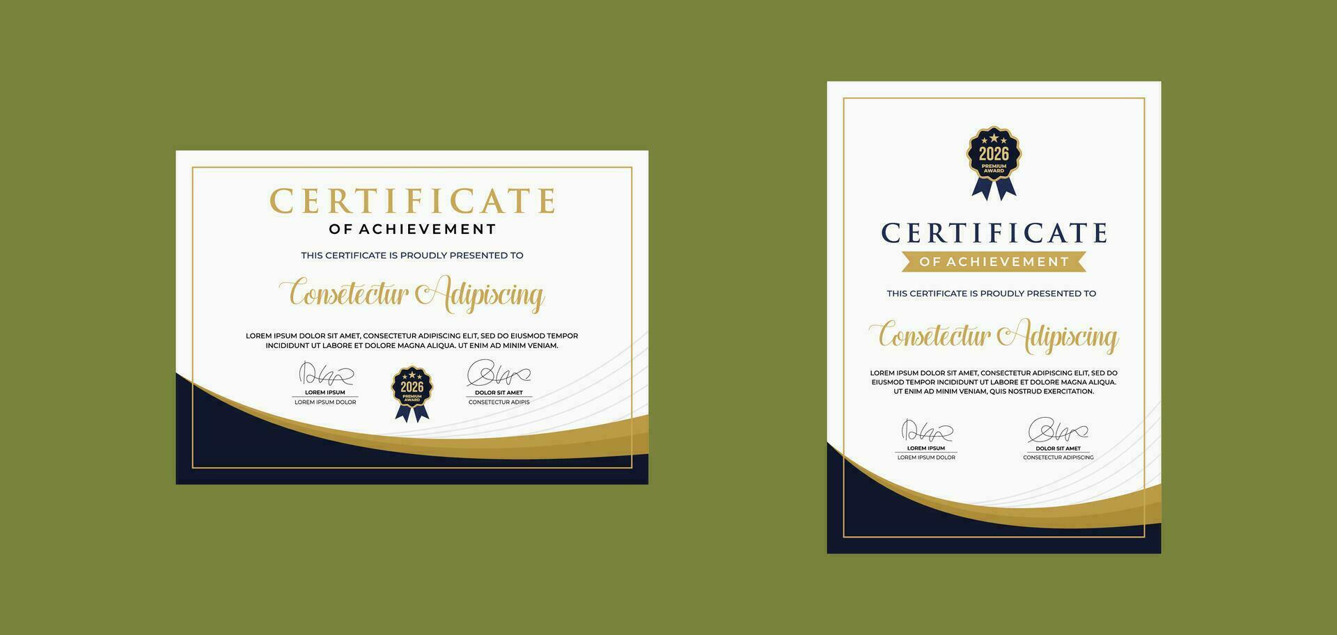 certificate template for business corporate online education vector