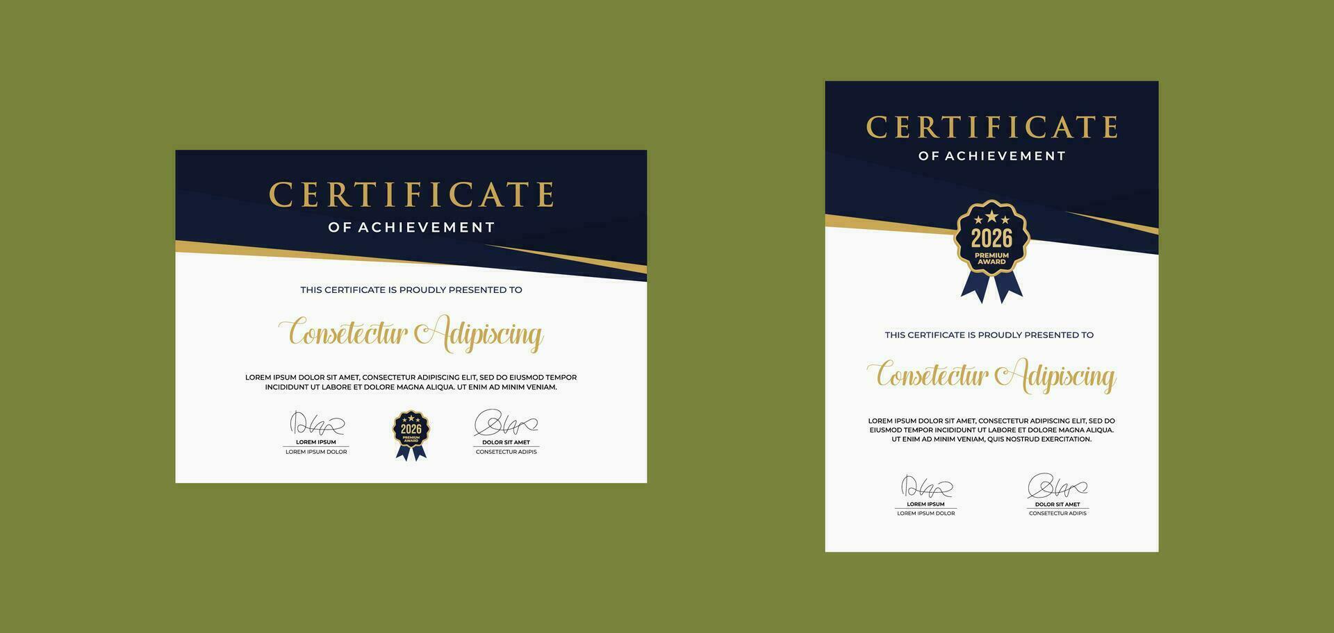 certificado modelo para negocio corporativo en línea educación vector