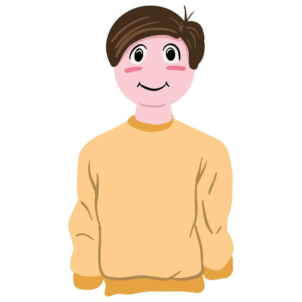 casual masculino avatar 06 ,bien para gráfico recursos, avatar en social medios de comunicación, aplicaciones, sitios web, pegatina para merch y más. vector