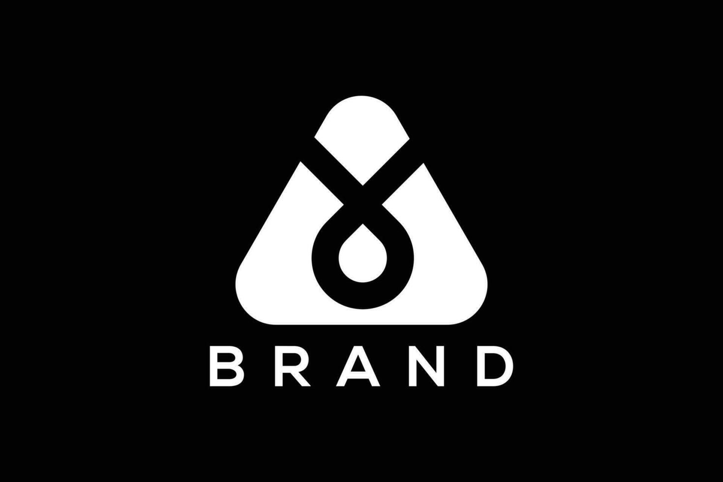 Minimal and abstract triangle vector logo design