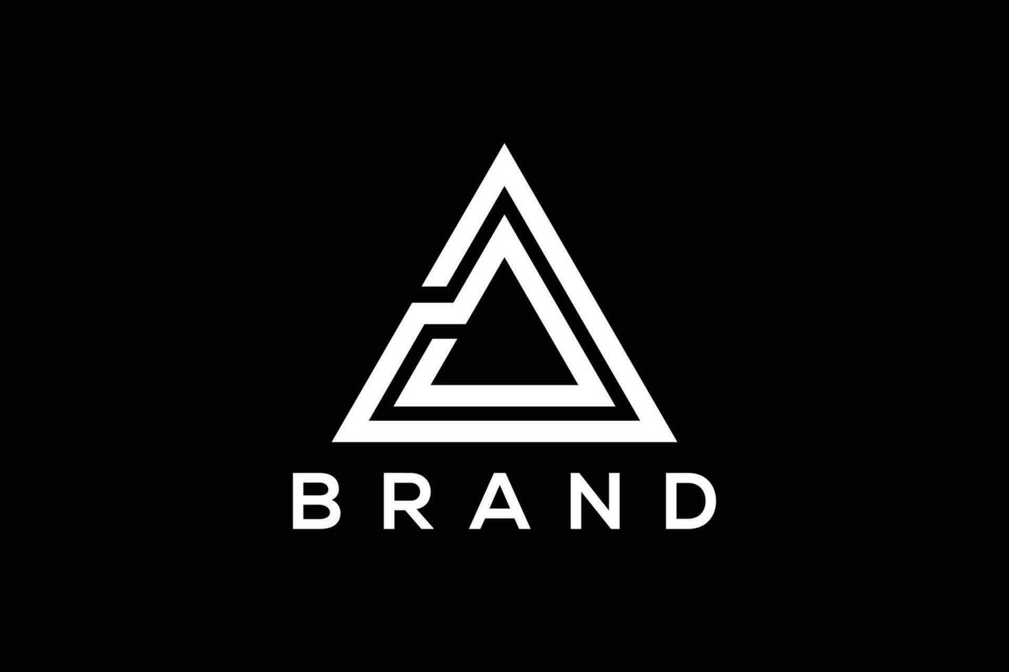 Minimal and abstract triangle vector logo design