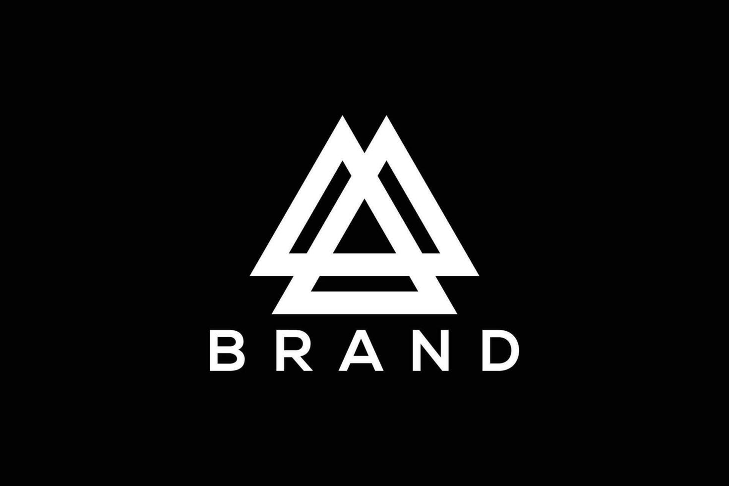 Minimal and abstract triangle vector logo design