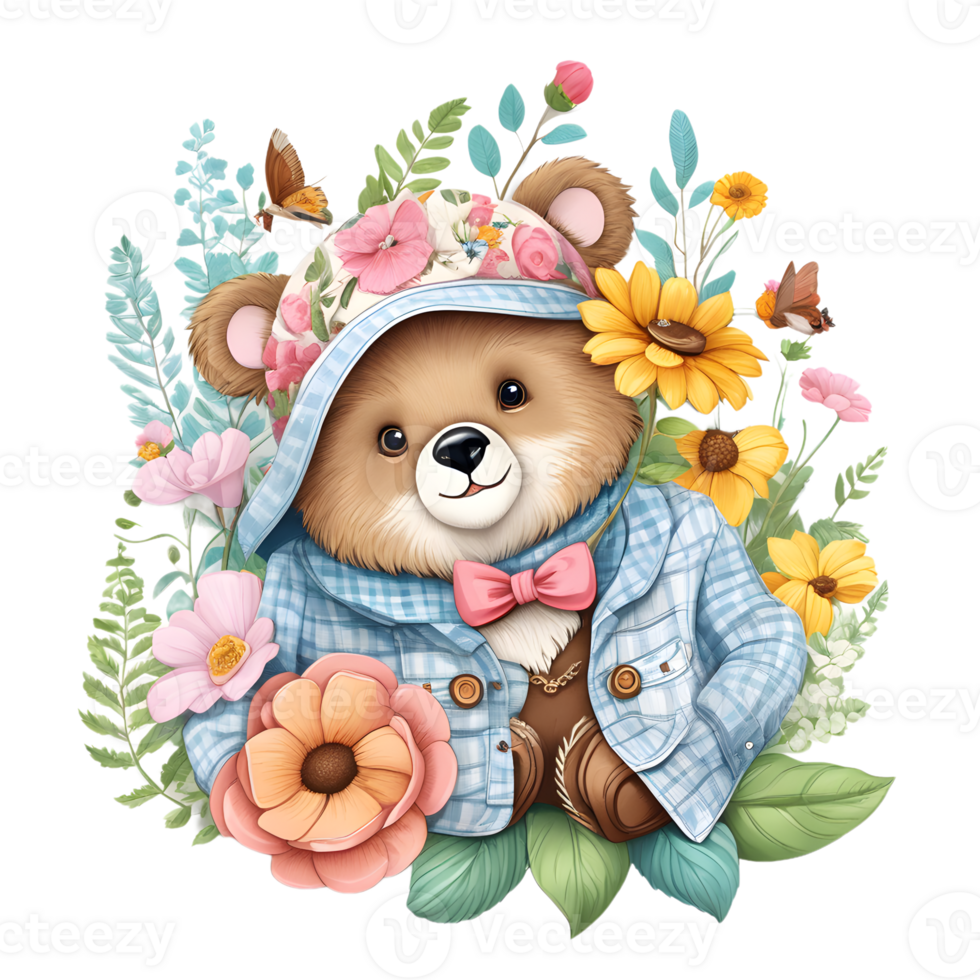 Cute Bears Clipart Design, Funny Bears clipart, Cute Teddy Bears