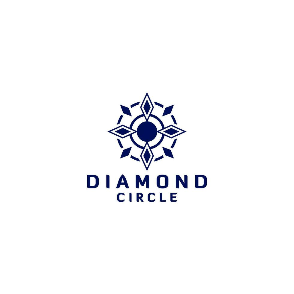 Diamond Circle Logo Design Vector