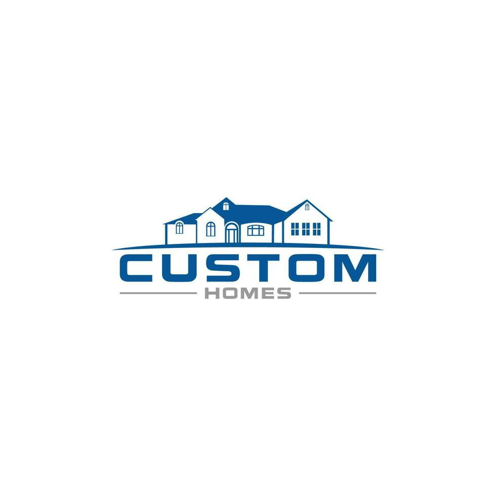 Custom Home Logo Design Vector