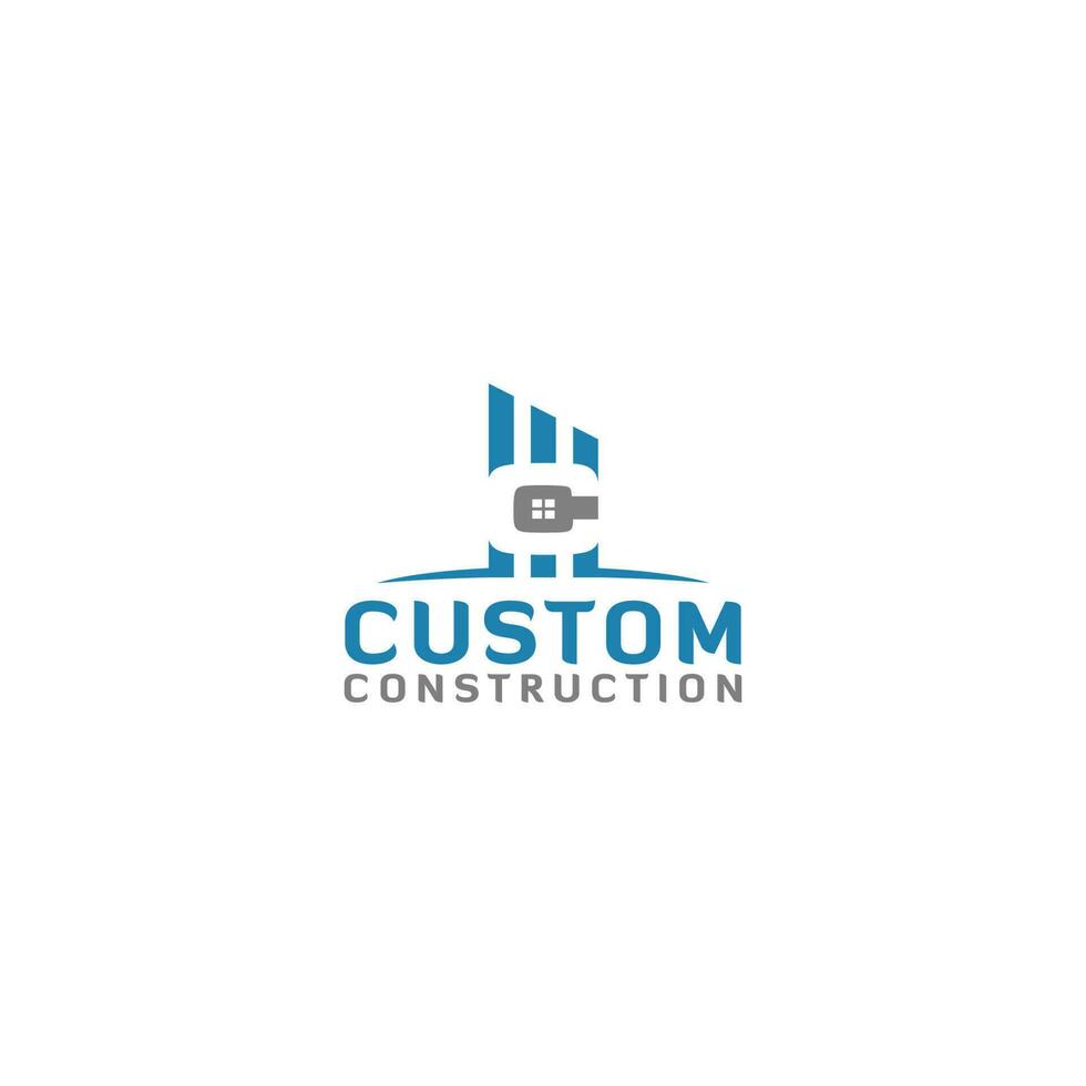 personalizado construcción logo diseño vector