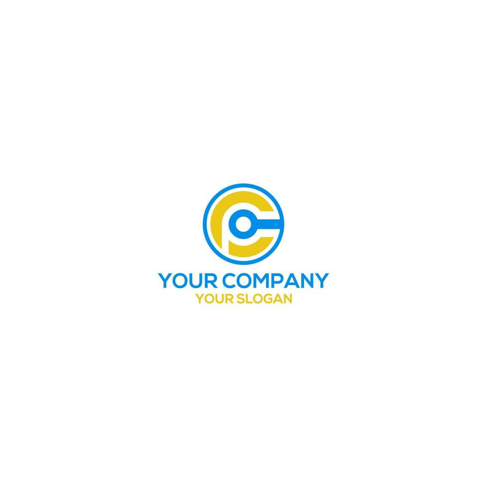 CP Central Point Logo Design Vector