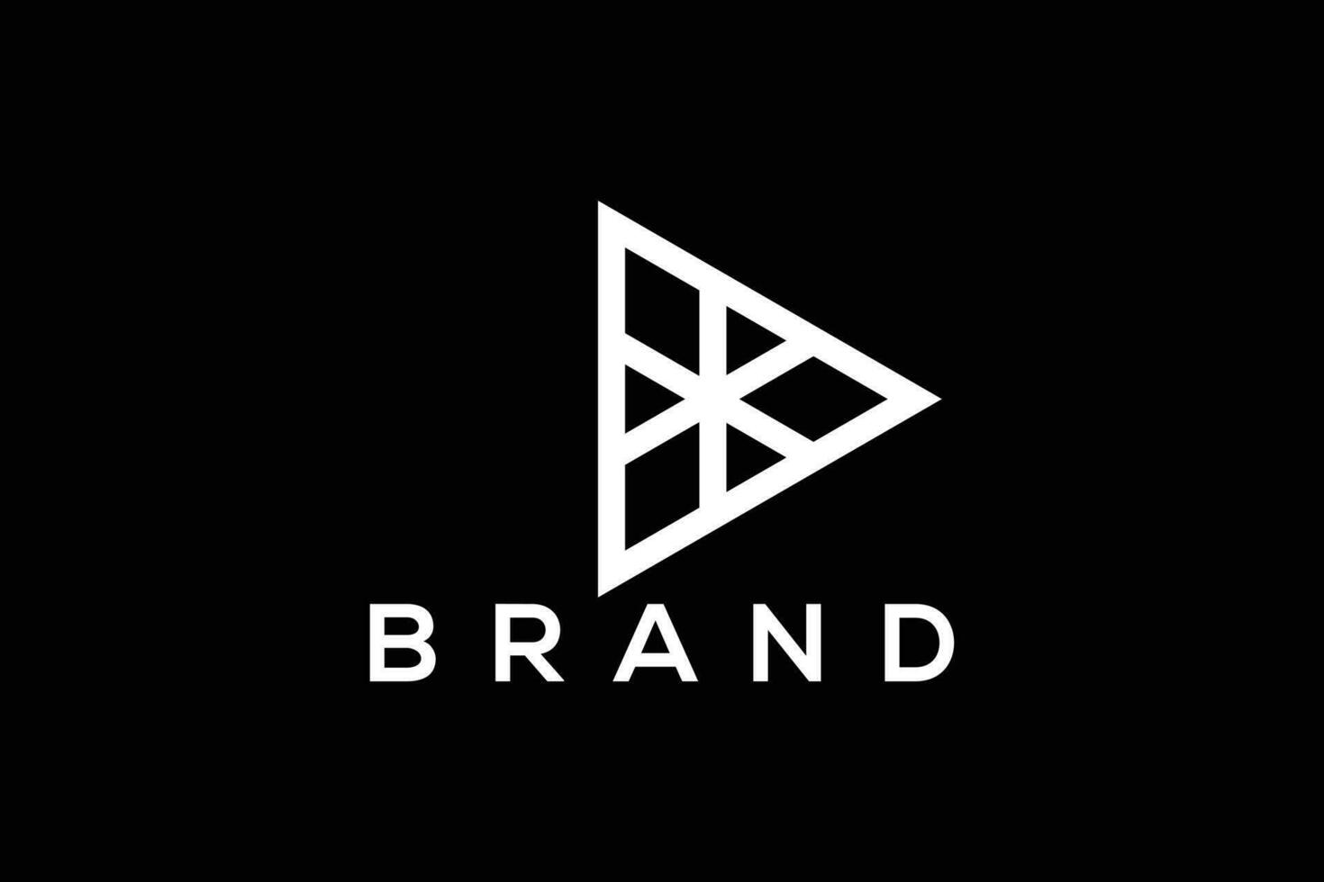 Minimal and abstract play vector logo design