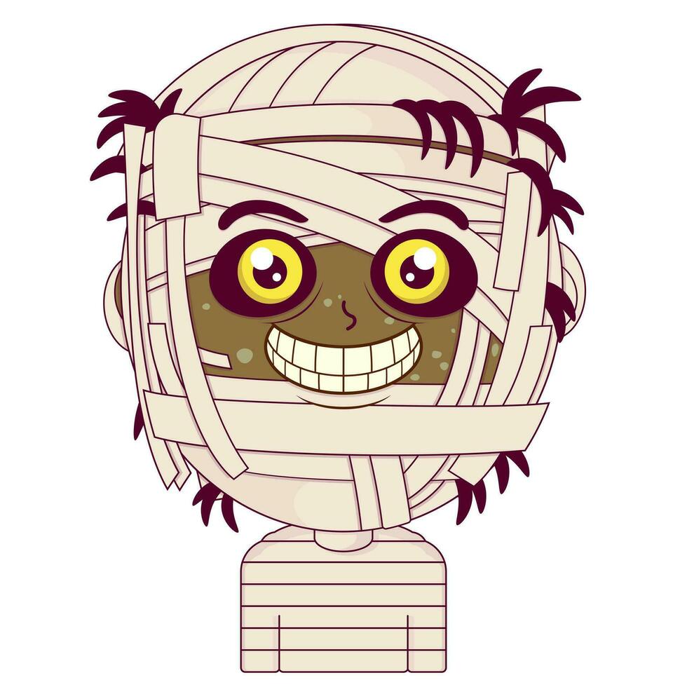 mummy smile face cartoon cute vector