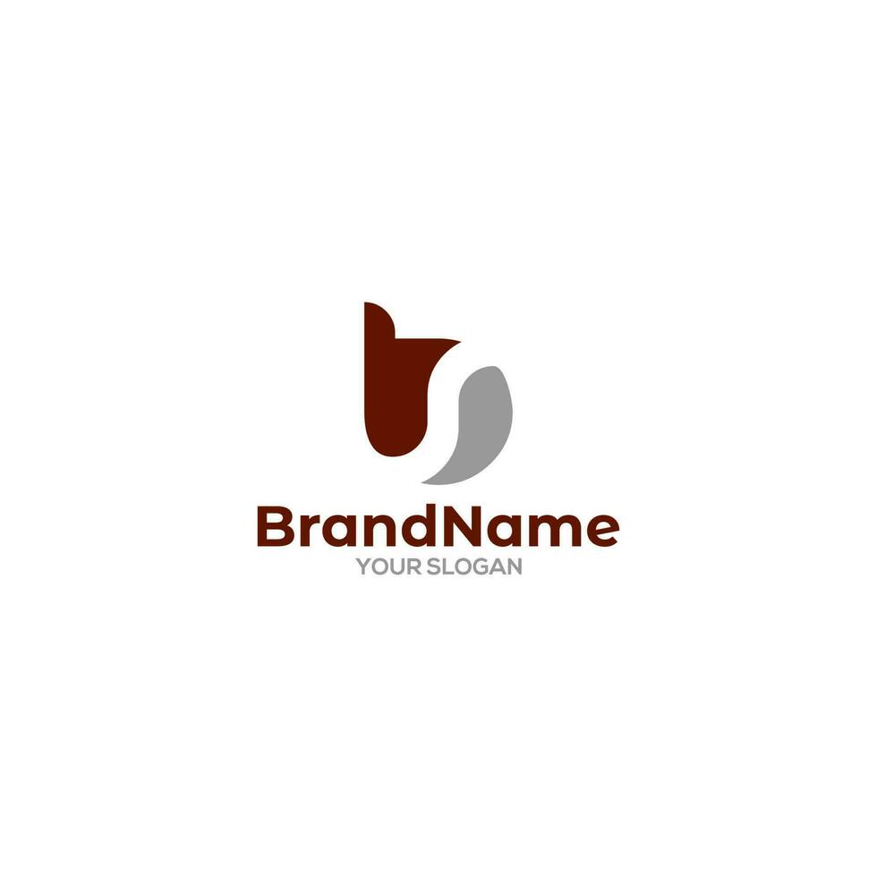 BS Coffee Logo Design Vector