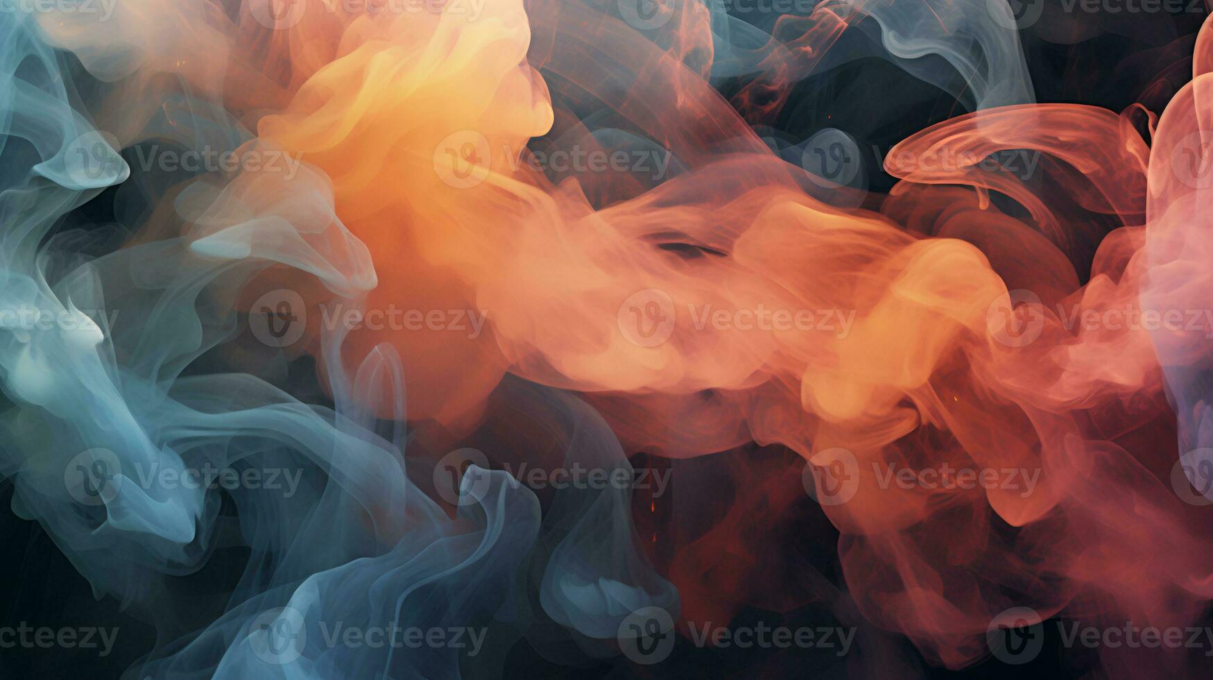 abstract wallpaper background colorful smoke design  . Generative AI photo