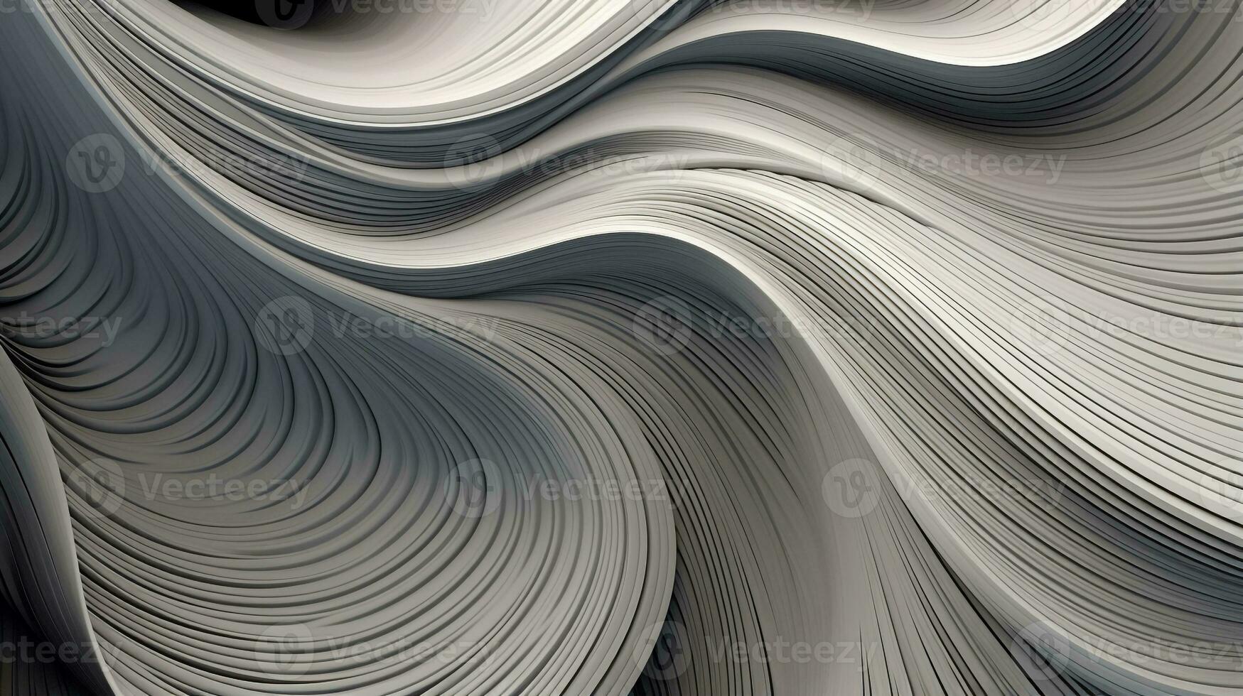 abstract fractal background in grey tone color. Generative AI photo