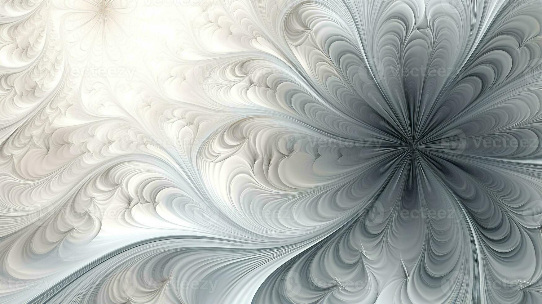 abstract fractal background in grey tone color. Generative AI photo