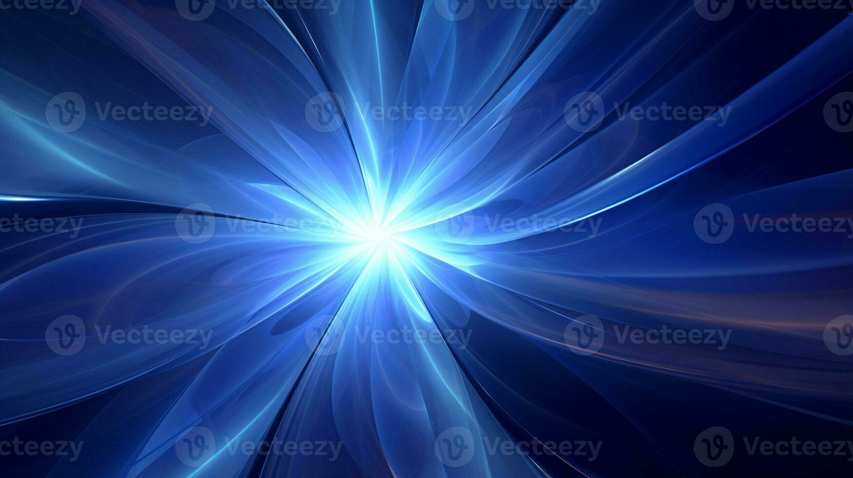 abstract fractal background in blue tone color. Generative AI photo
