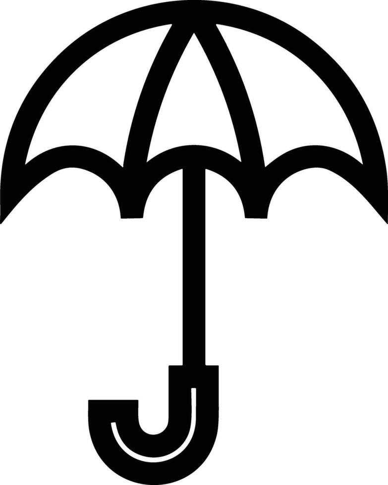 Umbrella protection icon symbol vector image. Illustration of the safety protect umbrella security design image