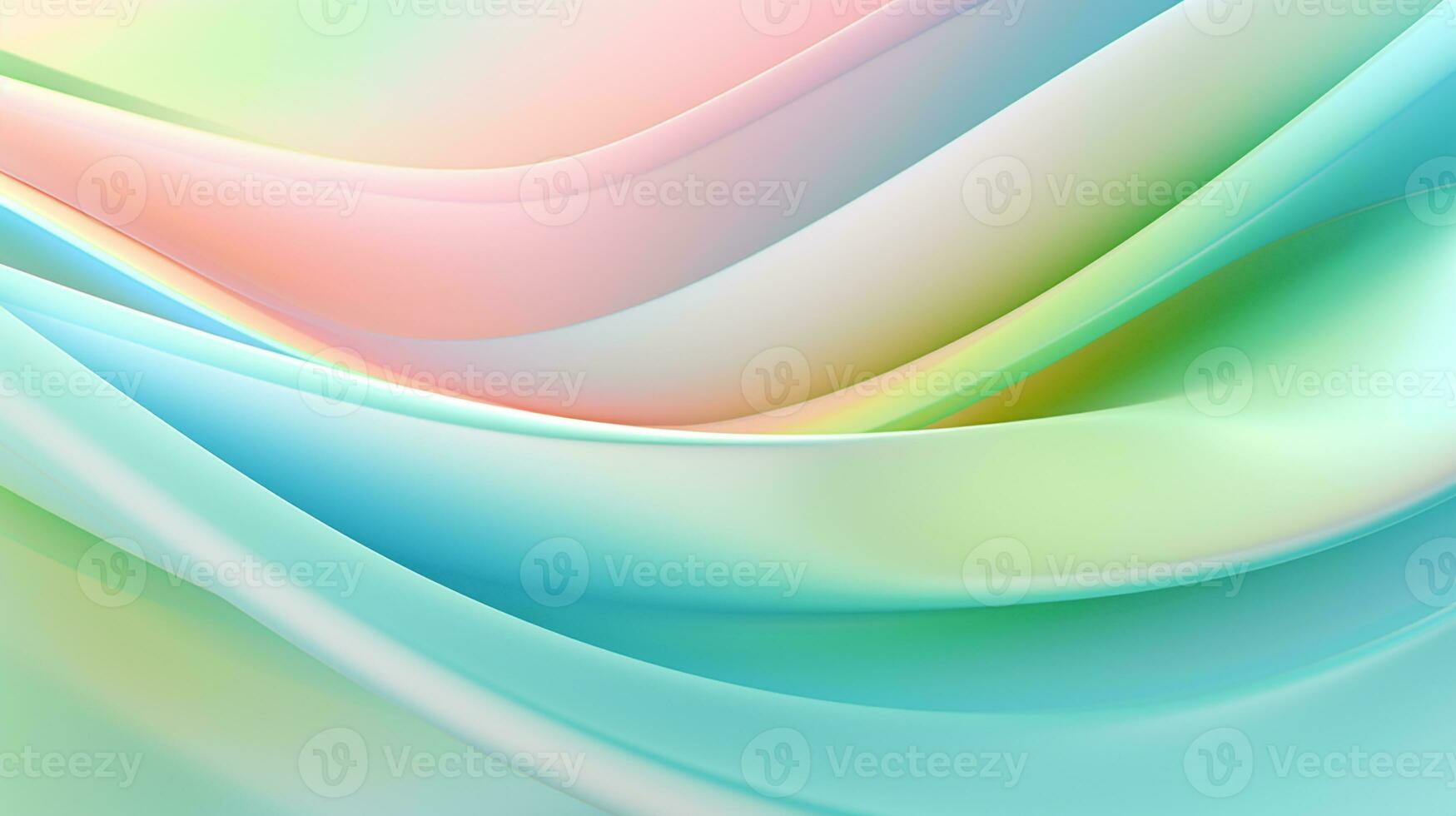 3d futuristic shape background with light blue light green light yellow and light pink color  . Generative AI photo