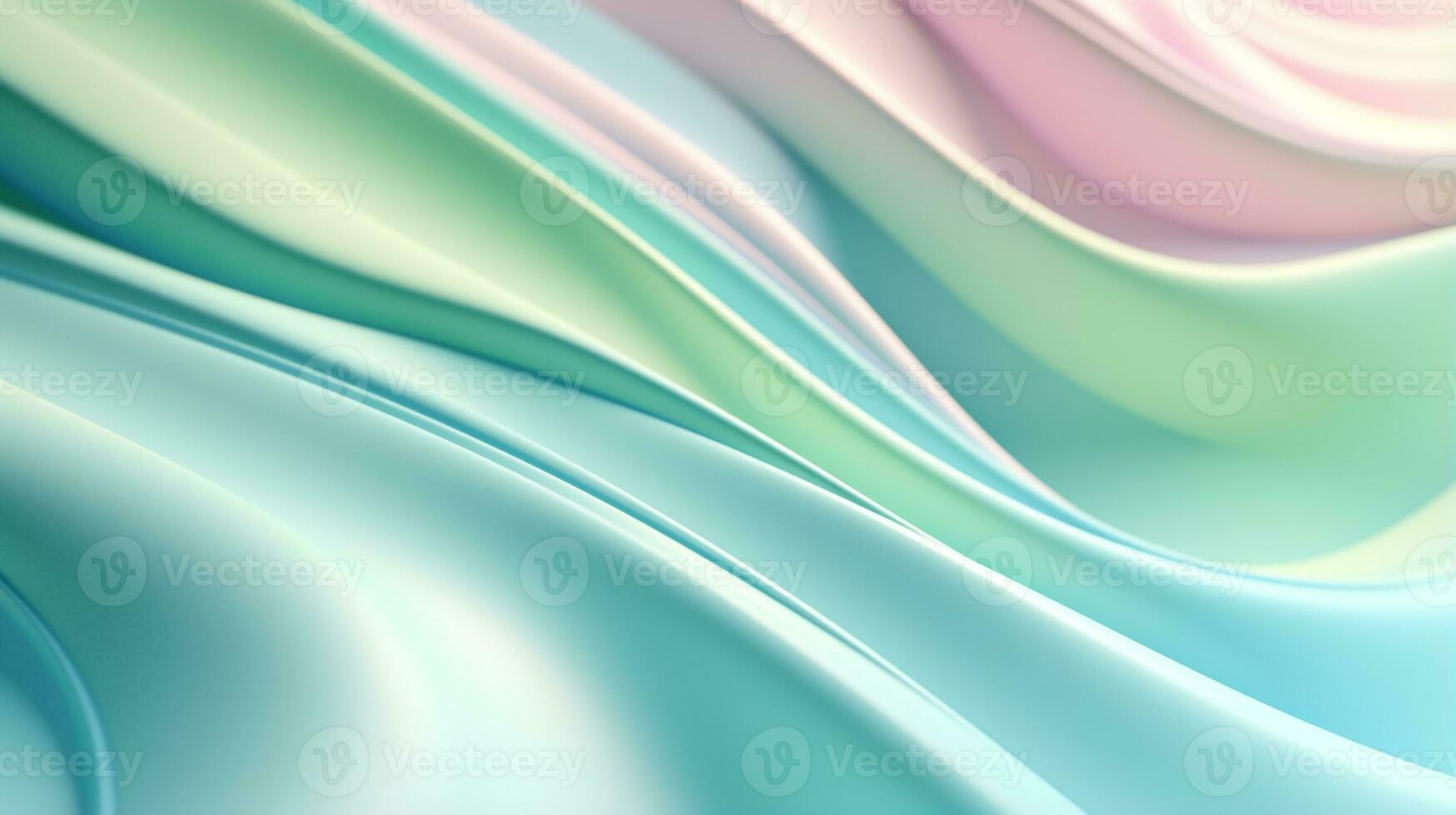 3d futuristic shape background with light blue light green light yellow and light pink color  . Generative AI photo