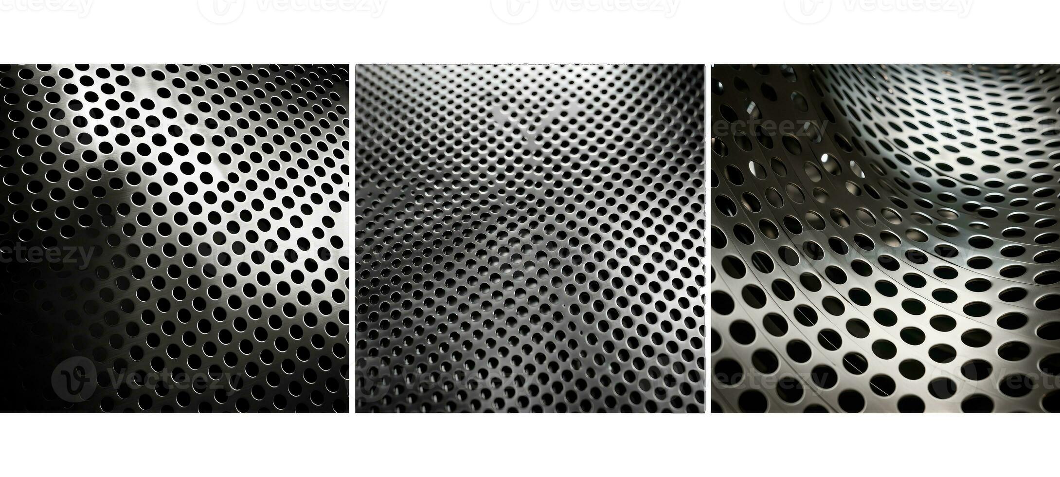 dark perforated steel background texture photo