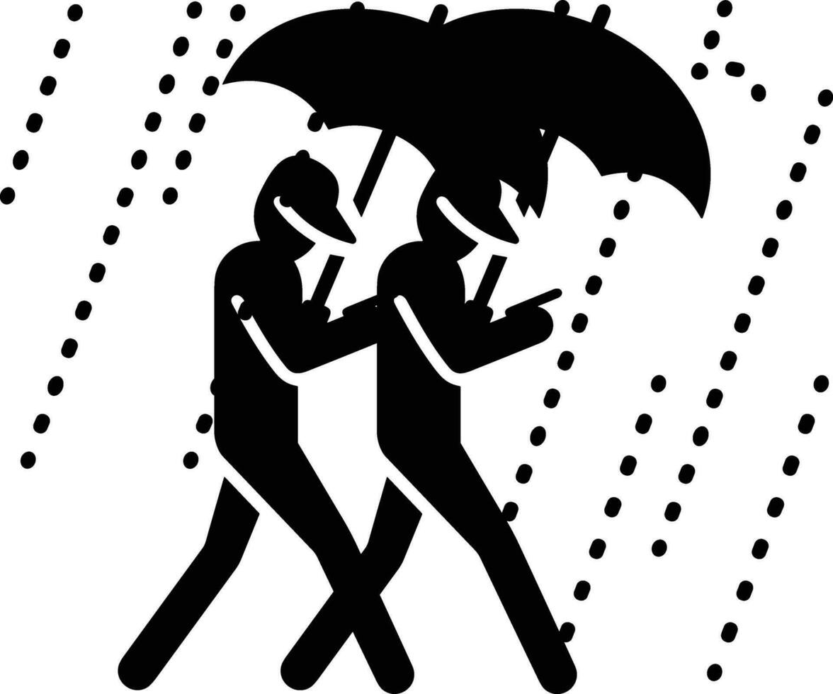 Umbrella protection icon symbol vector image. Illustration of the safety protect umbrella security design image