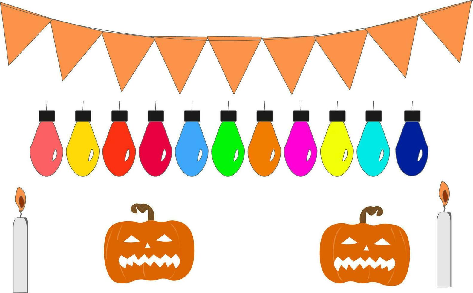 hallowen elemento conjunto tema editable vector