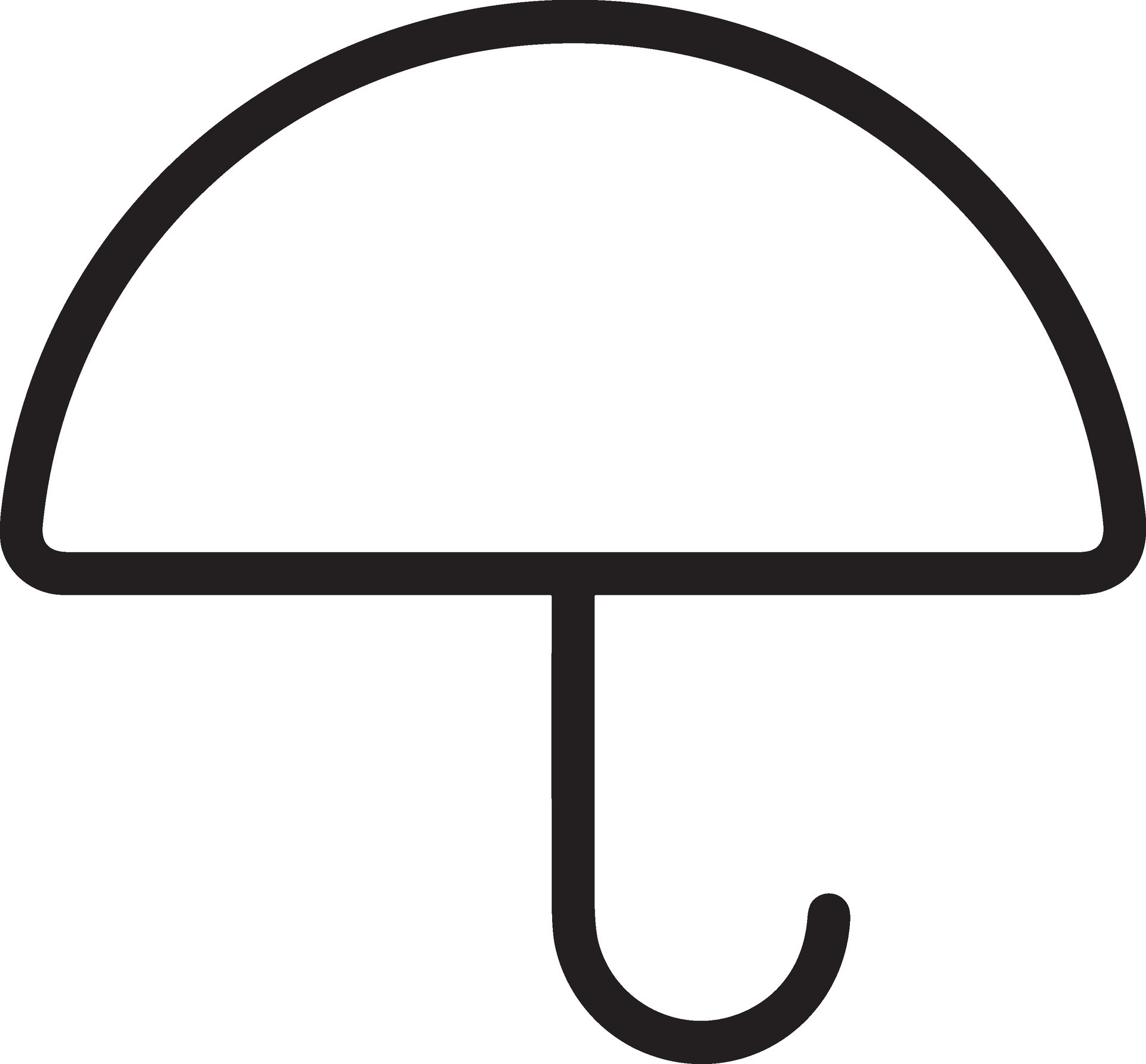 Umbrella protection icon symbol vector image. Illustration of the