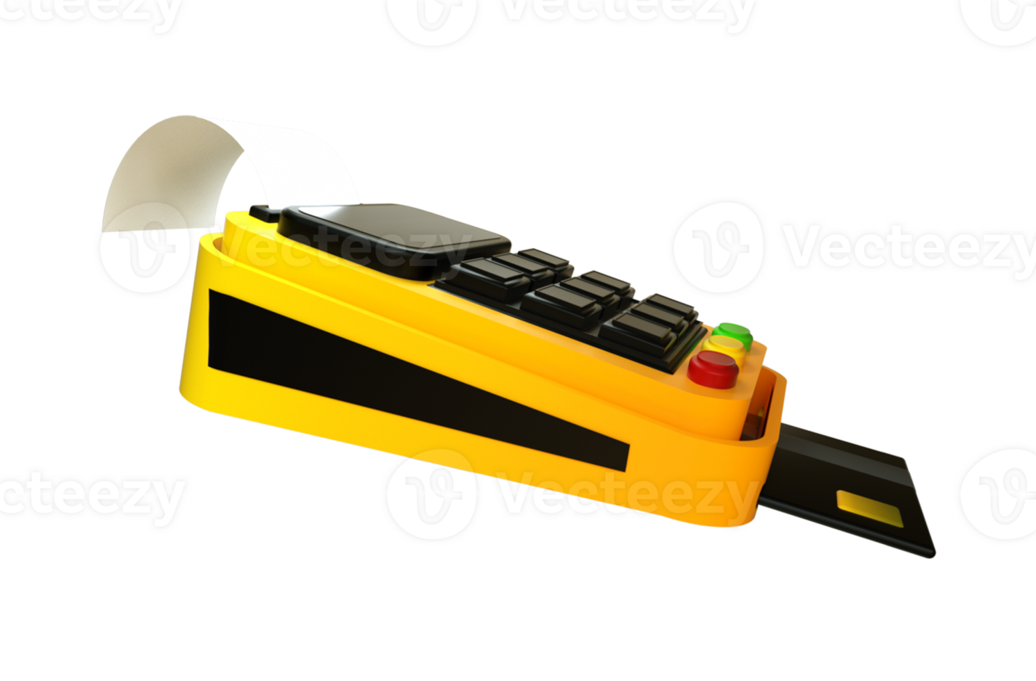 3d rendered money credit card machine png