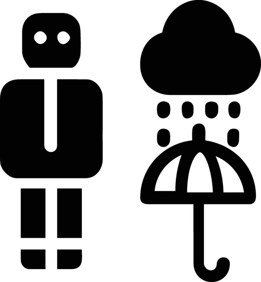 Umbrella protection icon symbol vector image. Illustration of the safety protect umbrella security design image