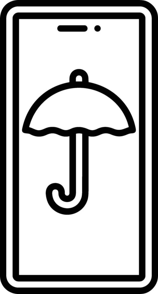 Umbrella protection icon symbol vector image. Illustration of the safety protect umbrella security design image