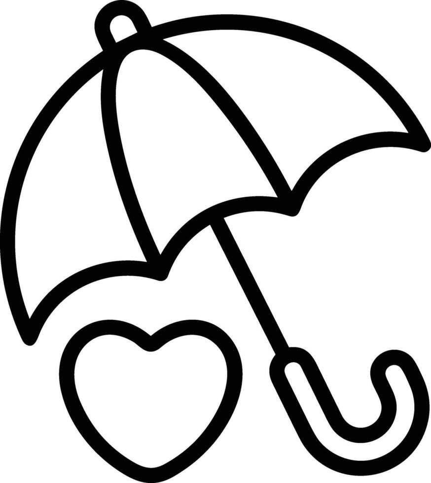 Umbrella protection icon symbol vector image. Illustration of the safety protect umbrella security design image