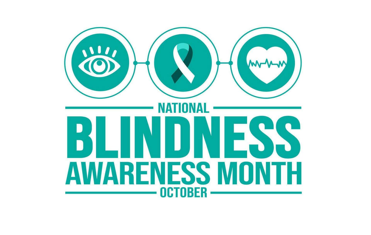 October is World Blindness Awareness Month background template. Holiday concept. background, banner, placard, card, and poster design template with text inscription and standard color. vector