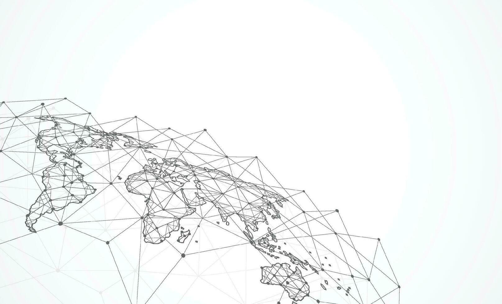 Global network connection. World map point and line composition concept of global business. Vector Illustration