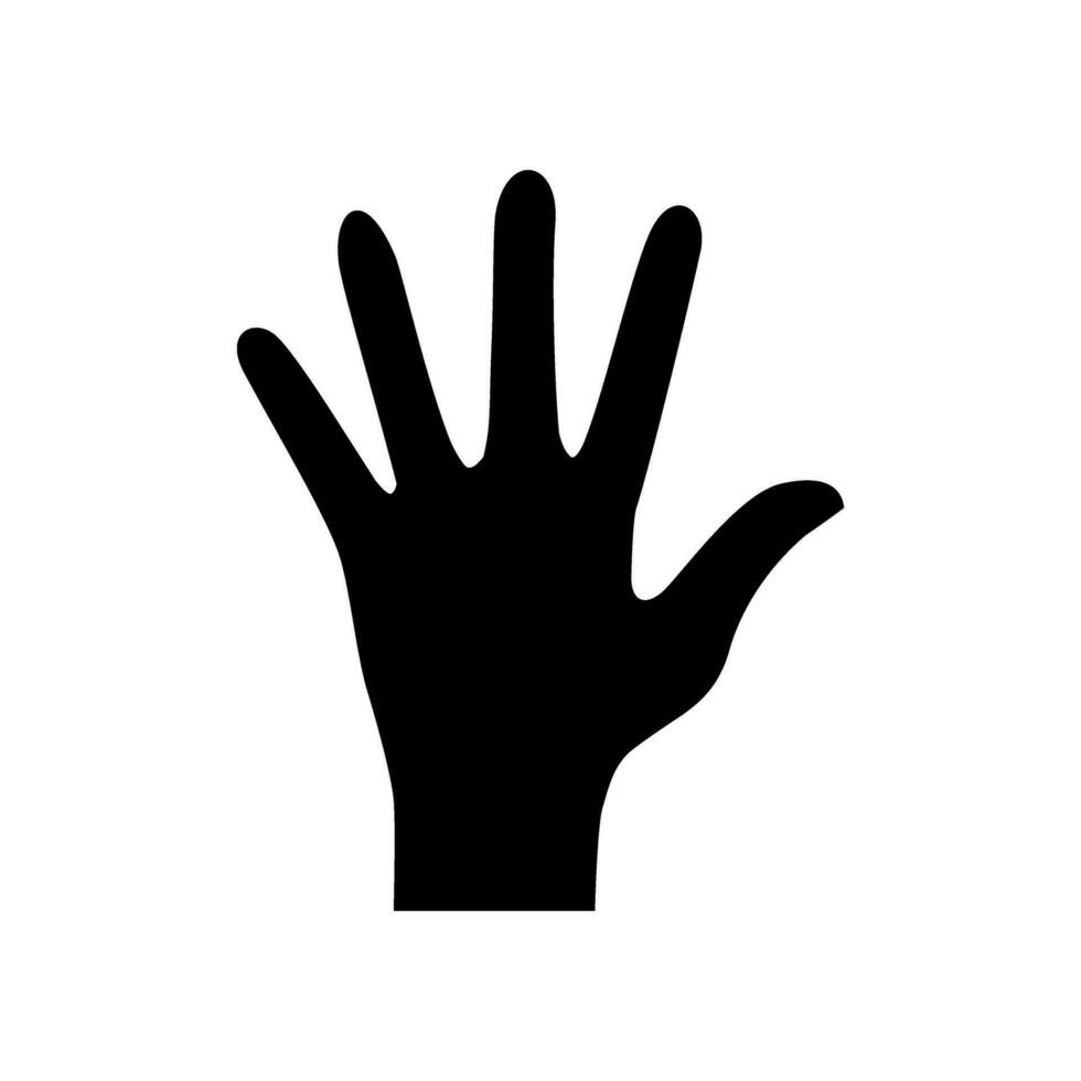 mano símbolo icono vector. mano ilustración signo. símbolo mostrado por el mano signo. vector