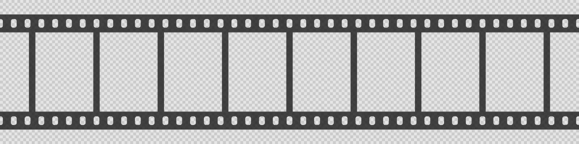 Seamless film strip. Tape of movie template on background. Vector illustration