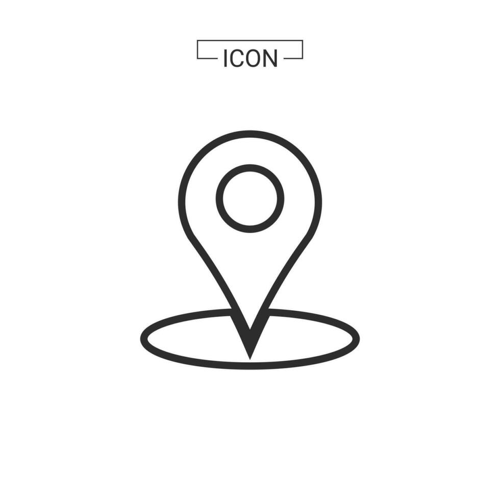 vector map pin location Basic Rounded Lineal