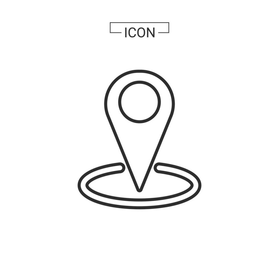 vector map pin location Basic Rounded Lineal
