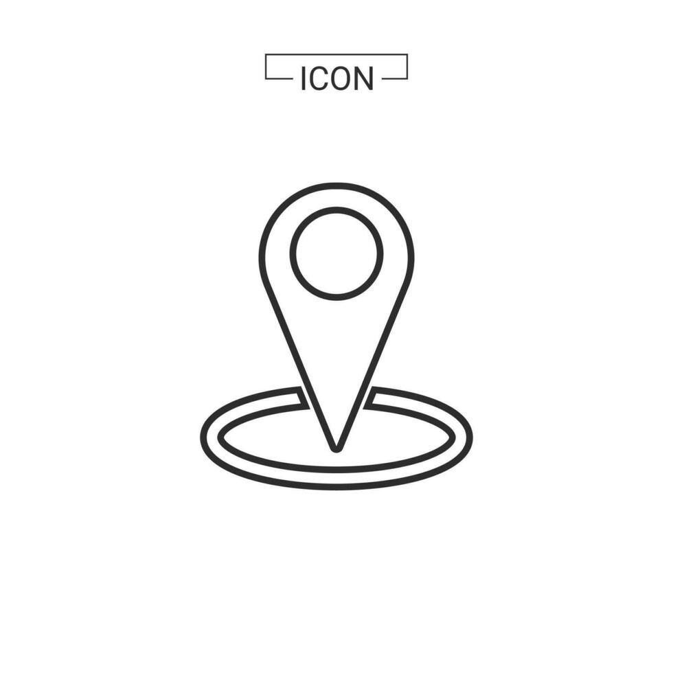 vector map pin location Basic Rounded Lineal
