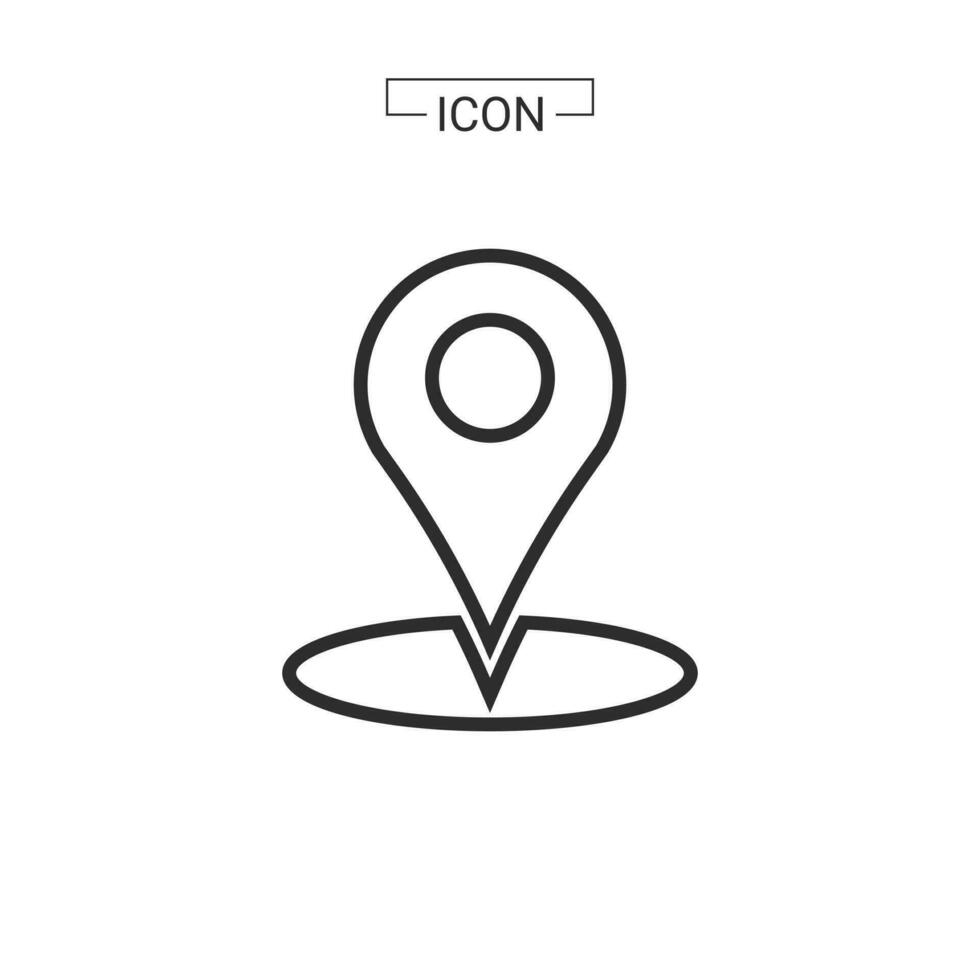 vector map pin location Basic Rounded Lineal