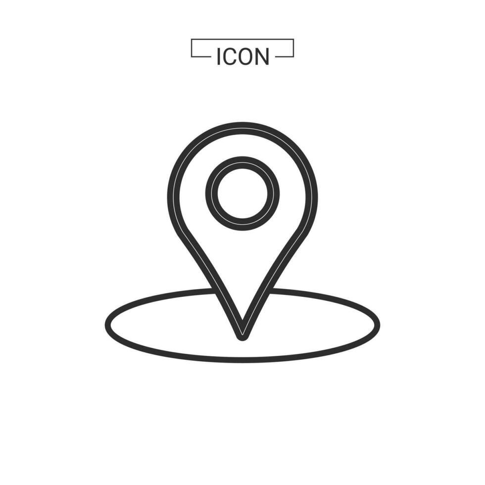 vector map pin location Basic Rounded Lineal