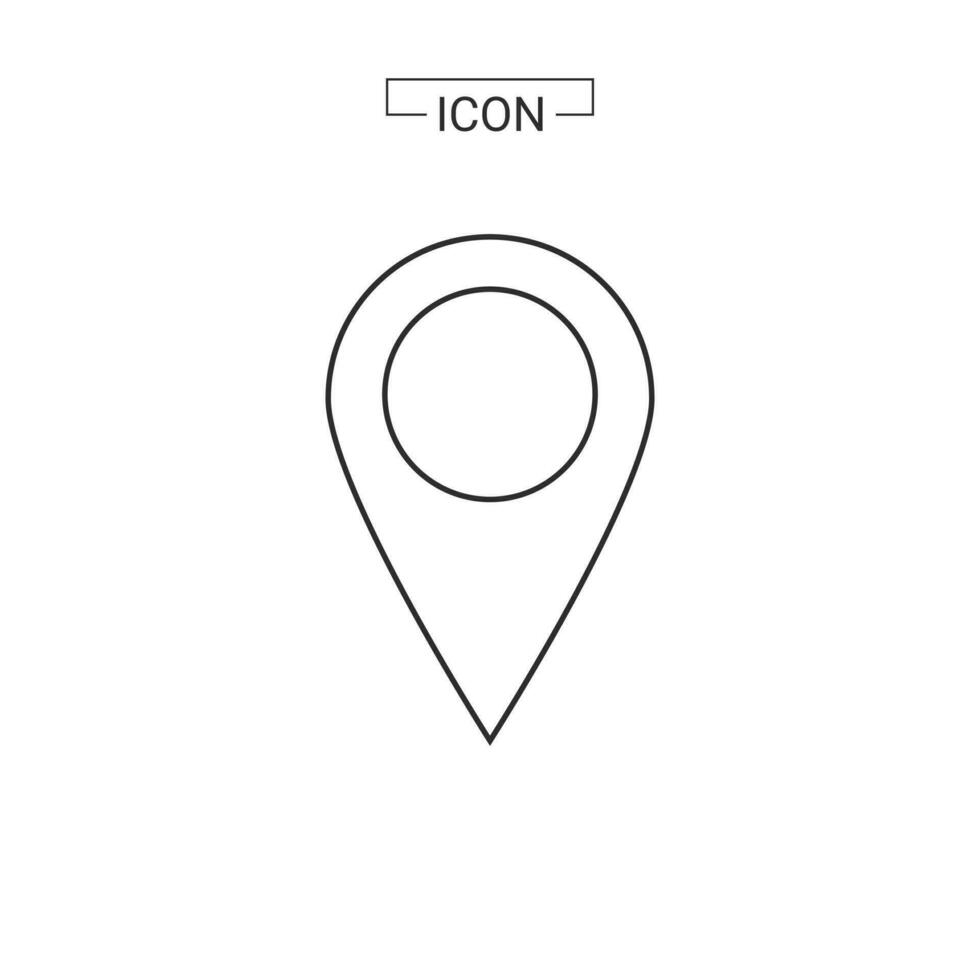 vector map pin location Basic Rounded Lineal