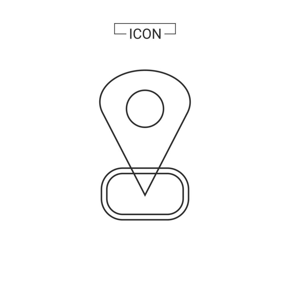 vector map pin location Basic Rounded Lineal