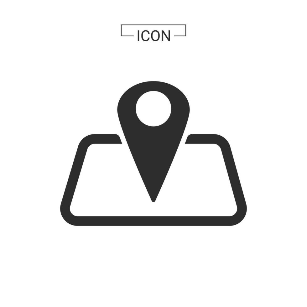 vector map pin location Basic Rounded Lineal