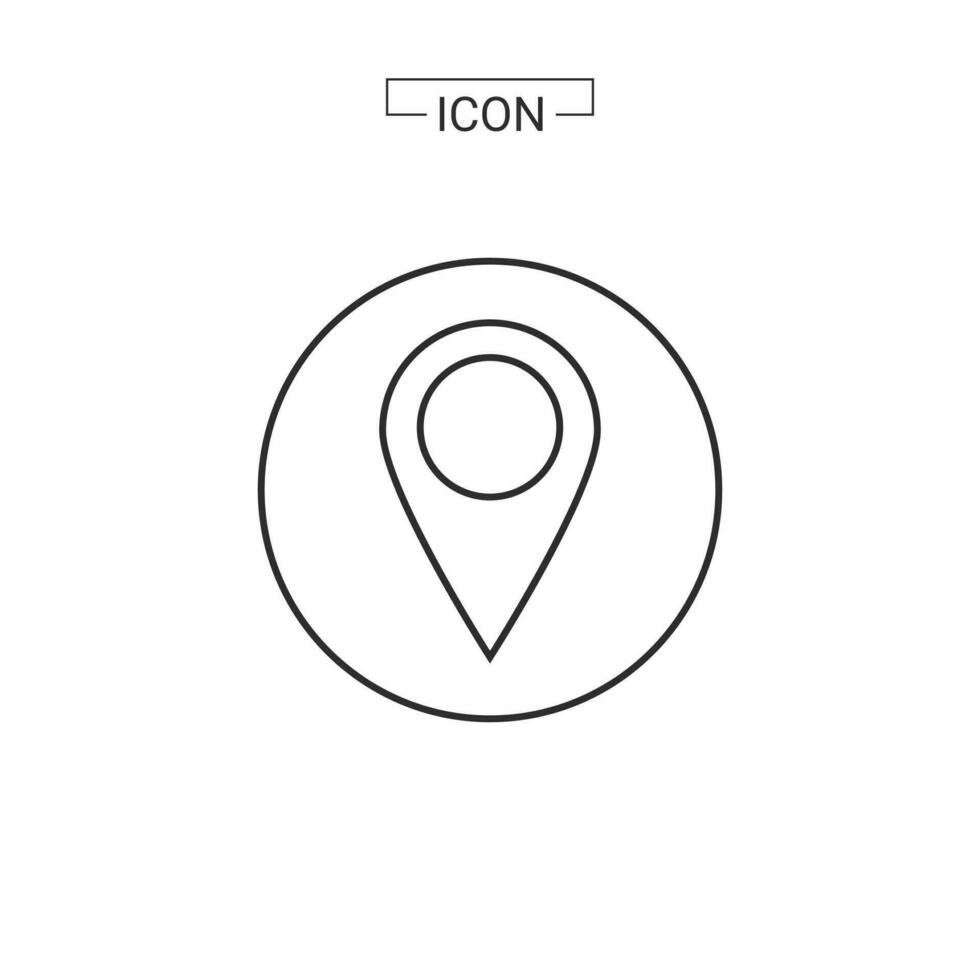 vector map pin location Basic Rounded Lineal
