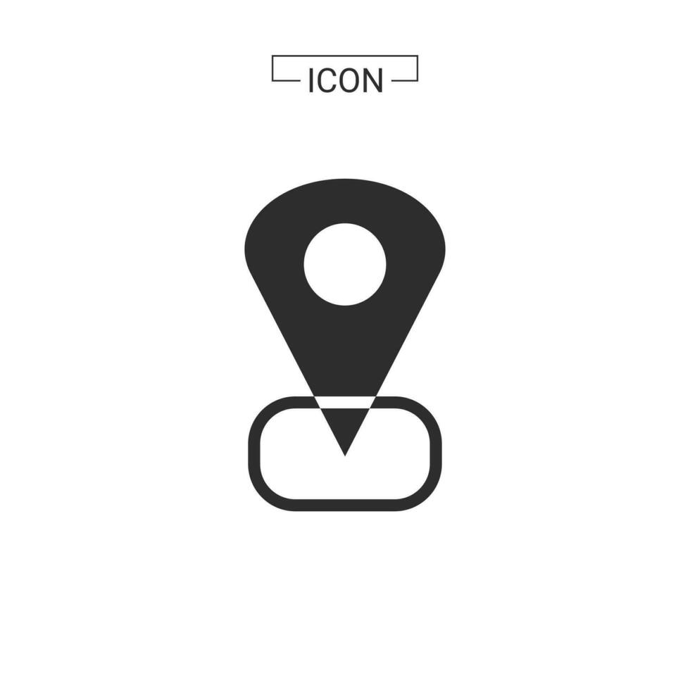 vector map pin location Basic Rounded Lineal